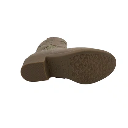 Bota Kidy Menina Western Country com Brilho Bege 3120010