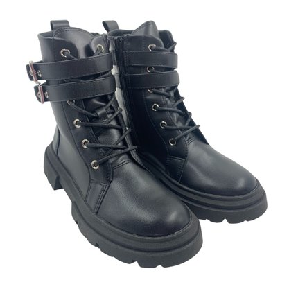 Bota Mini Sua Cia Coturno Tratorado com Fivela Preto 52063