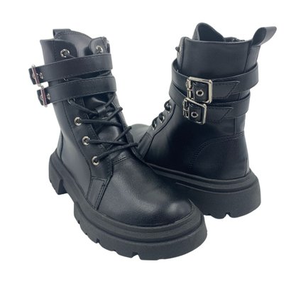 Bota Mini Sua Cia Coturno Tratorado com Fivela Preto 52063