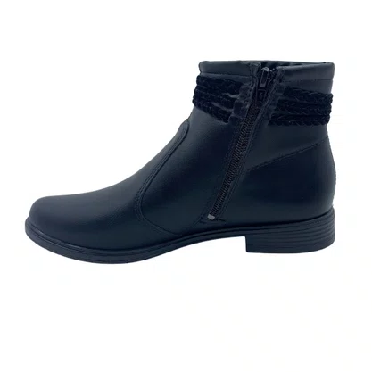 Bota Mississipi Cano Curto Salto Baixo Preta 861
