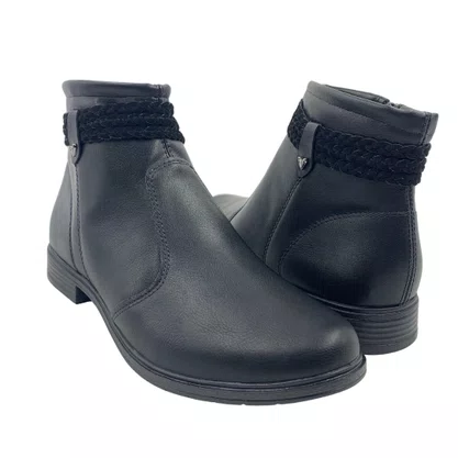Bota Mississipi Cano Curto Salto Baixo Preta 861