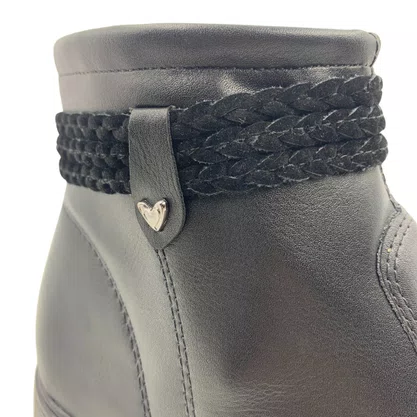 Bota Mississipi Cano Curto Salto Baixo Preta 861