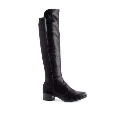 Bota Mississipi Cano Longo Salto Bloco Preta 123