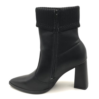 Bota Mississipi Salto Alto Bloco Preta 8502