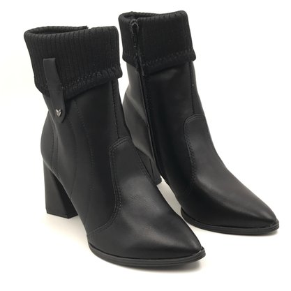 Bota Mississipi Salto Alto Bloco Preta 8502