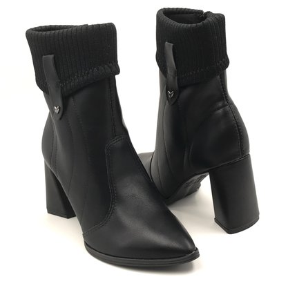 Bota Mississipi Salto Alto Bloco Preta 8502