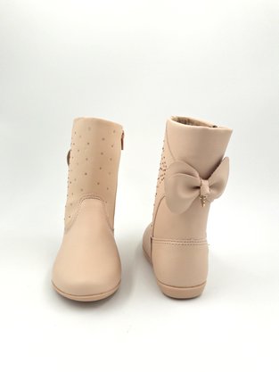 Bota Pampili Menina Nude com Laços 367.118