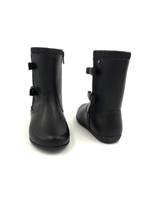 Bota Pampili Menina Preta Com Gliter e Laços 367.114