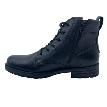Bota Pegada Coturno Masculina Couro Preta 181305