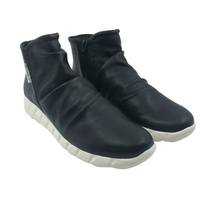 Bota Piccadilly Cano Baixo Rasteira Preta 970097