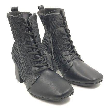 Bota Piccadilly Maxi Salto Alto Preto 751006