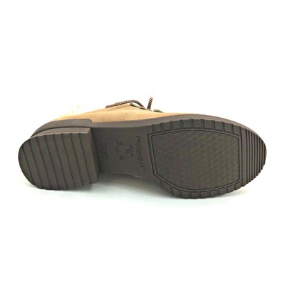 Bota Piccadilly Nobuck Bege Com Pelo 734012