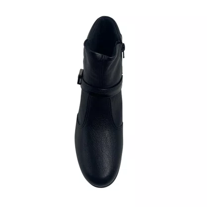 Bota Piccadilly Preta 117136 Cano Curto Anabela Térmica