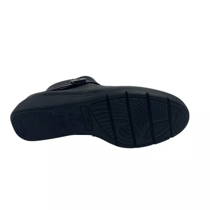 Bota Piccadilly Preta 117136 Cano Curto Anabela Térmica