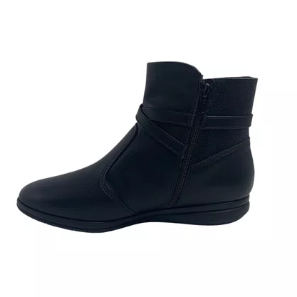 Bota Piccadilly Preta 261042 Cano Curto Sem Salto