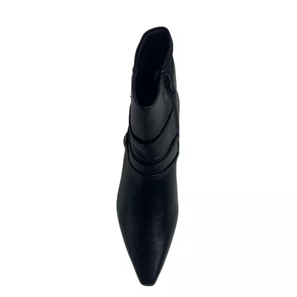 Bota Piccadilly Preta 764030 Cano Curto Salto Bloco