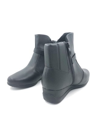 Bota Piccadilly Preta Anabela Forro Térmico 117068