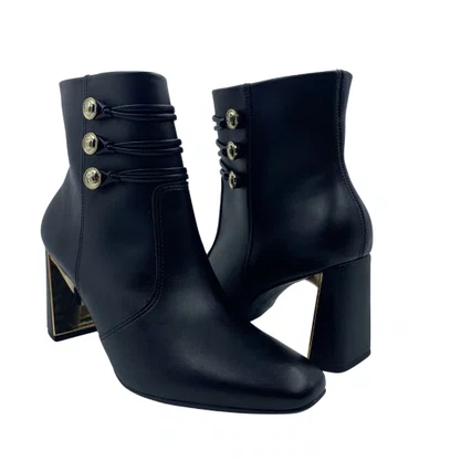 Bota Ramarim Cano Curto Salto Médio Preta 2560103