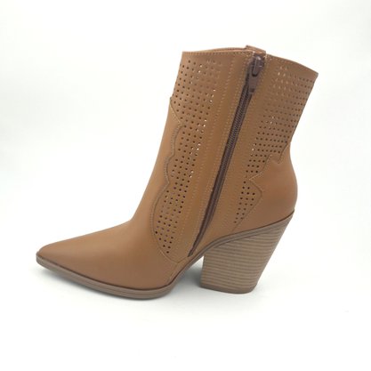 Bota Ramarim Country Caramelo Salto Grosso Bico Fino