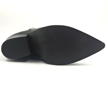Bota Ramarim Country Preta Salto Grosso Bico Fino