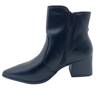 Bota Ramarim Salto Bloco Bico Fino Preta 2559132