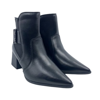 Bota Ramarim Salto Bloco Bico Fino Preta 2559132