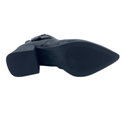 Bota Ramarim Salto Bloco Bico Fino Preta 2559132