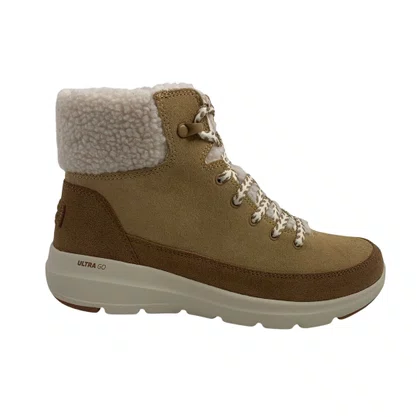 Bota Skechers Glacial Ultra Autumn Days Bege Scotchgard 3M