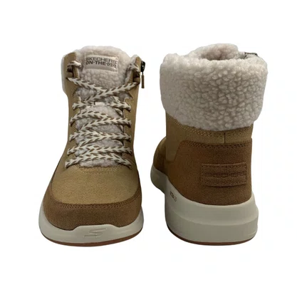 Bota Skechers Glacial Ultra Autumn Days Bege Scotchgard 3M