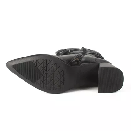 Bota Slouch Dakota Preta D2753 Cano Longo Salto Bloco