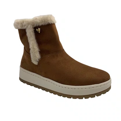 Bota Via Marte Caramelo 25900710 Cano Curto Camurça Pelo