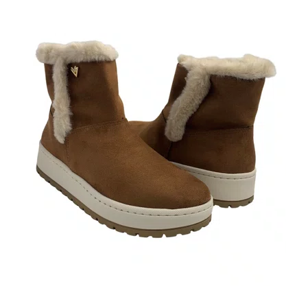 Bota Via Marte Caramelo 25900710 Cano Curto Camurça Pelo