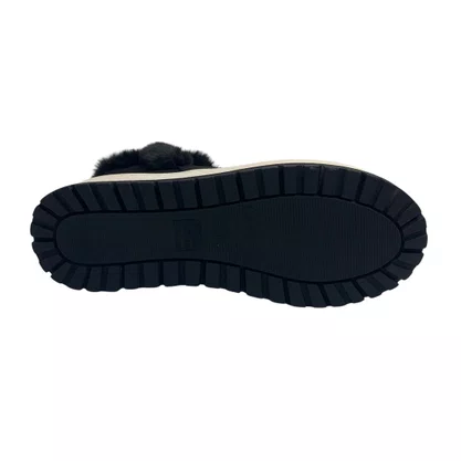 Bota Via Marte Preta 25900709 Cano Curto Camurça Pelo