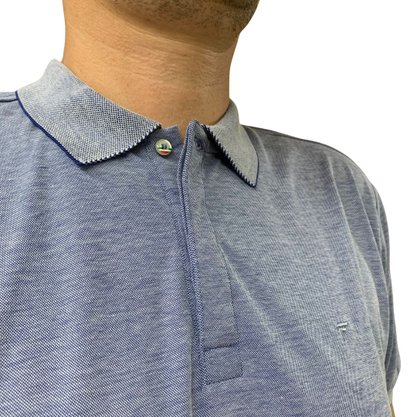 Camisa Fideli Gola Polo Giorno Azul EXG PR1605081