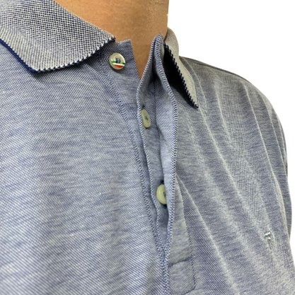 Camisa Fideli Gola Polo Giorno Azul EXG PR1605081