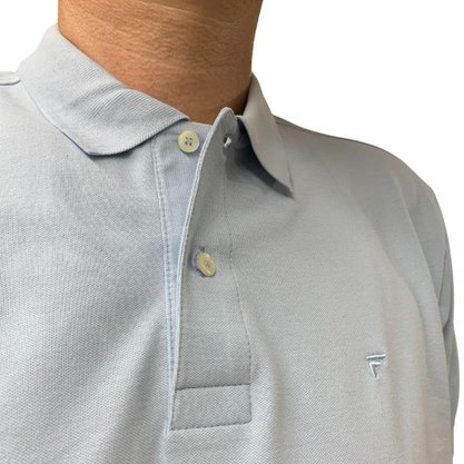 Camisa Fideli Polo Algodão Peruano Azul Claro EXG PR805010