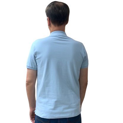 Camisa Fideli Polo Algodão Peruano Azul Claro EXG PR805010