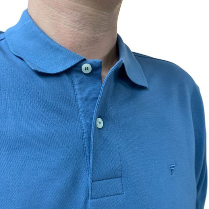 Camisa Fideli Polo Algodão Peruano Azul PR805010