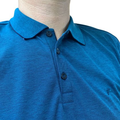 Camisa Fideli Polo Giorno Algodão Pima Azul EXG PR1305156