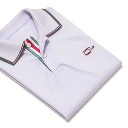 Camisa Polo Masculina Sallo Slim Fit Branca 0071