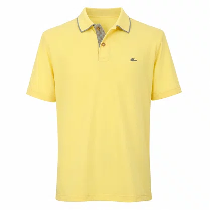 Camisa Polo Masculina Sallo Slim Fit Pérgula 0083 Amarela