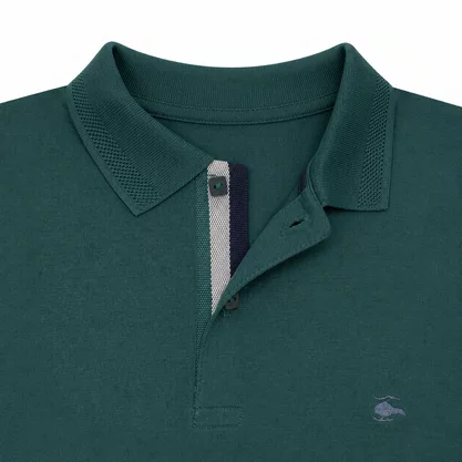 Camisa Polo Masculina Sallo Slim Fit Pérgula Verde 0084