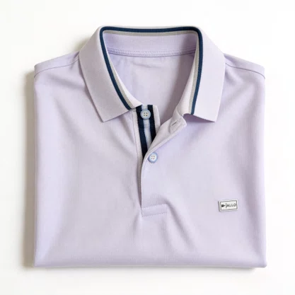 Camisa Polo Masculina Sallo Slim Fit Piquet Branca 0037