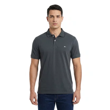 Camisa Polo Masculina Sallo Slim Pérgula 0083 Chumbo