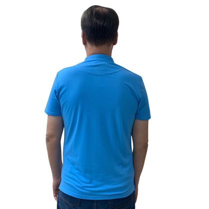 Camisa Sallo Gola Polo Slim Azul 1150