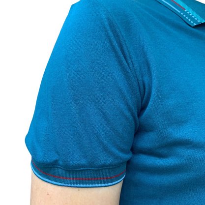Camisa Sallo Gola Polo Slim Azul 7485