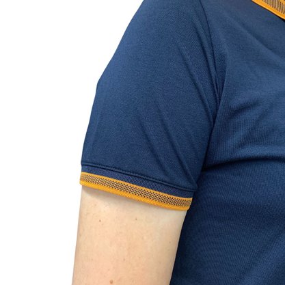 Camisa Sallo Gola Polo Slim Azul Marinho 7163