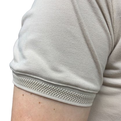 Camisa Sallo Gola Polo Slim Básica Bege 4711