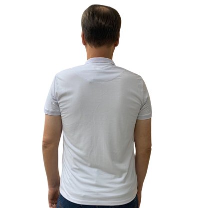 Camisa Sallo Gola Polo Slim Básica Branca 4711