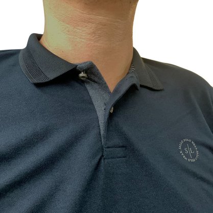 Camisa Sallo Gola Polo Slim Básica Preta 4711